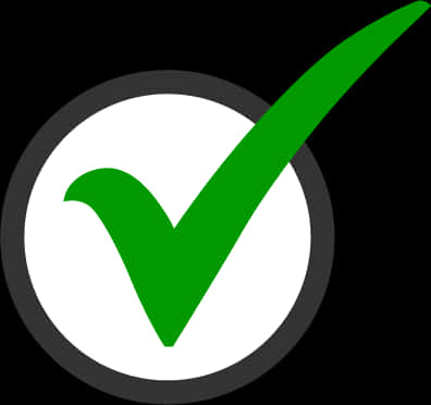 Green Check Mark Black Background