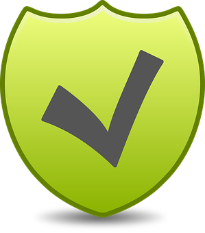 Green Checkmark Shield Icon