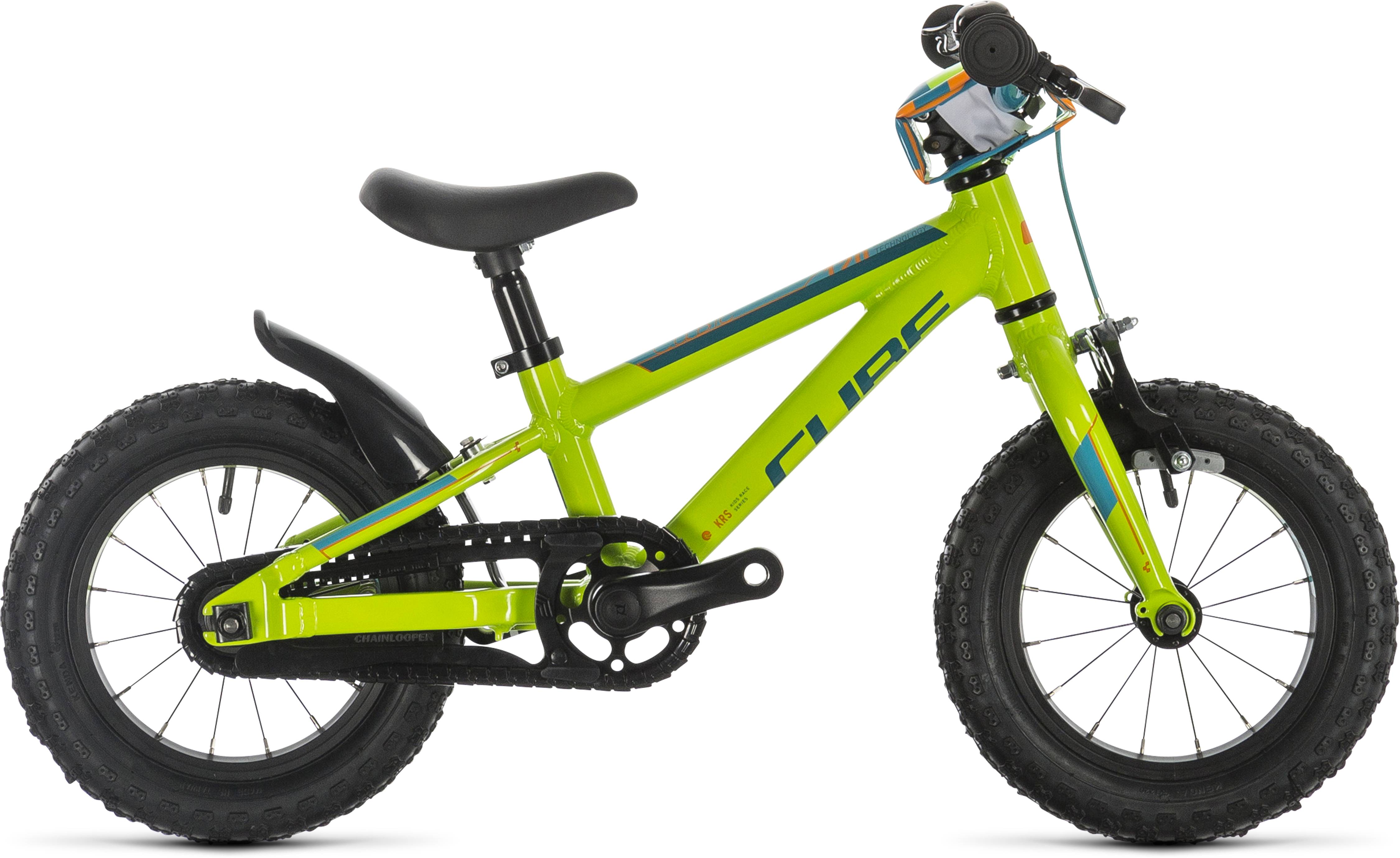 Green Childrens Bike Isolated