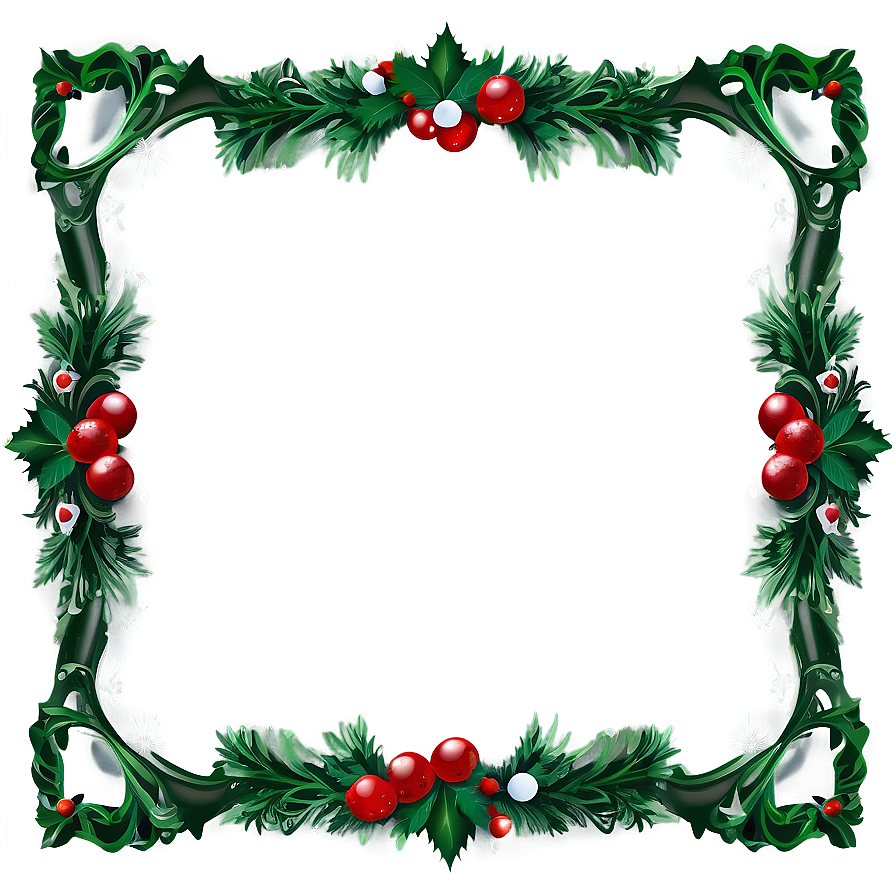 Green Christmas Frame Png 05252024
