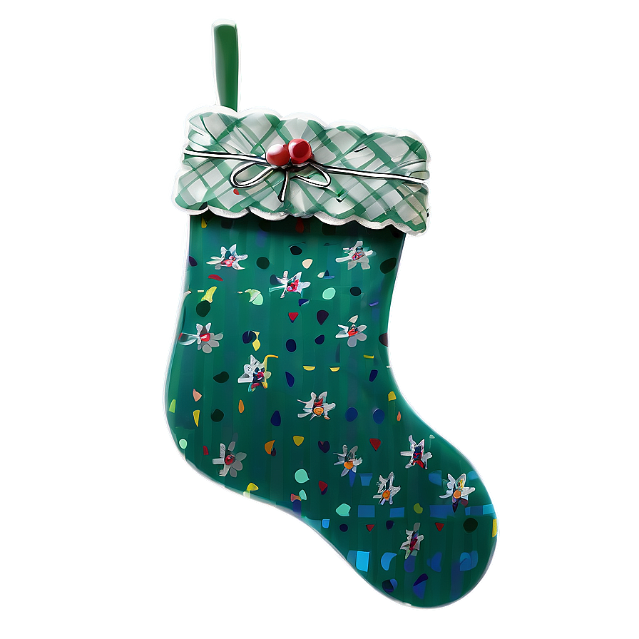 Green Christmas Stocking Png Jix27