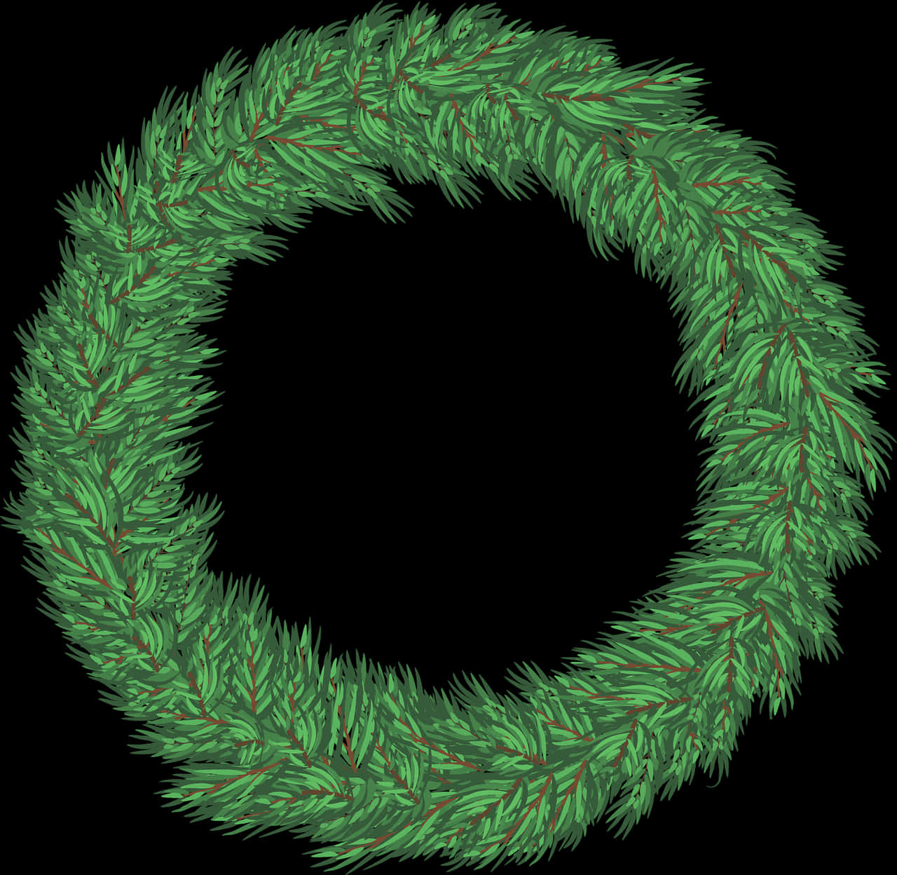 Green Christmas Wreath Graphic