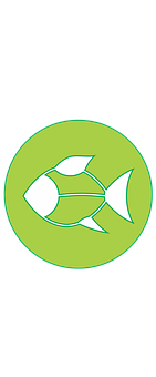 Green Circle Fish Icon