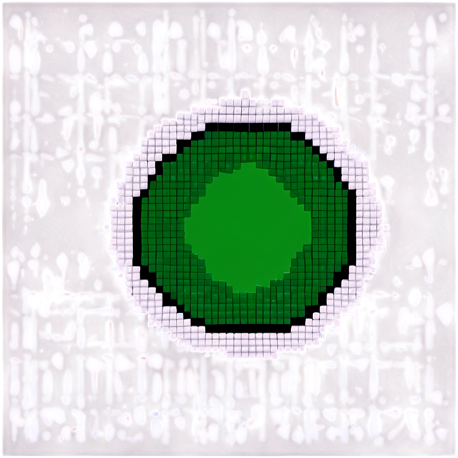 Green Circle In Pixel Art Png 05252024