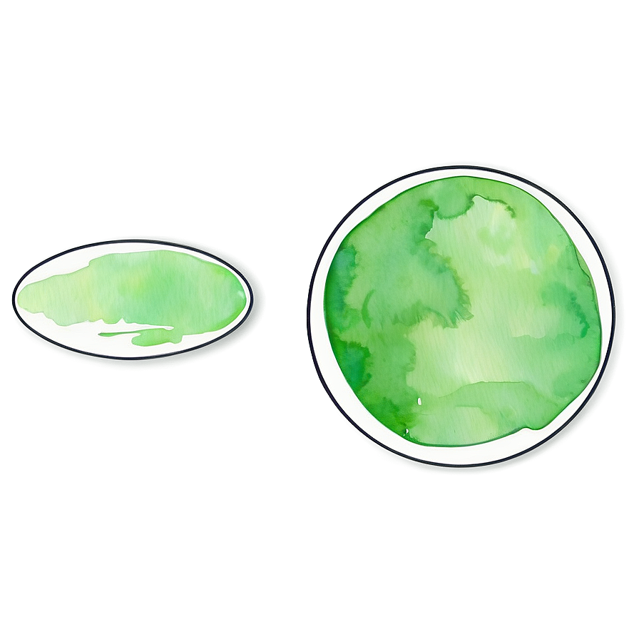 Green Circle In Watercolor Png Ihi17