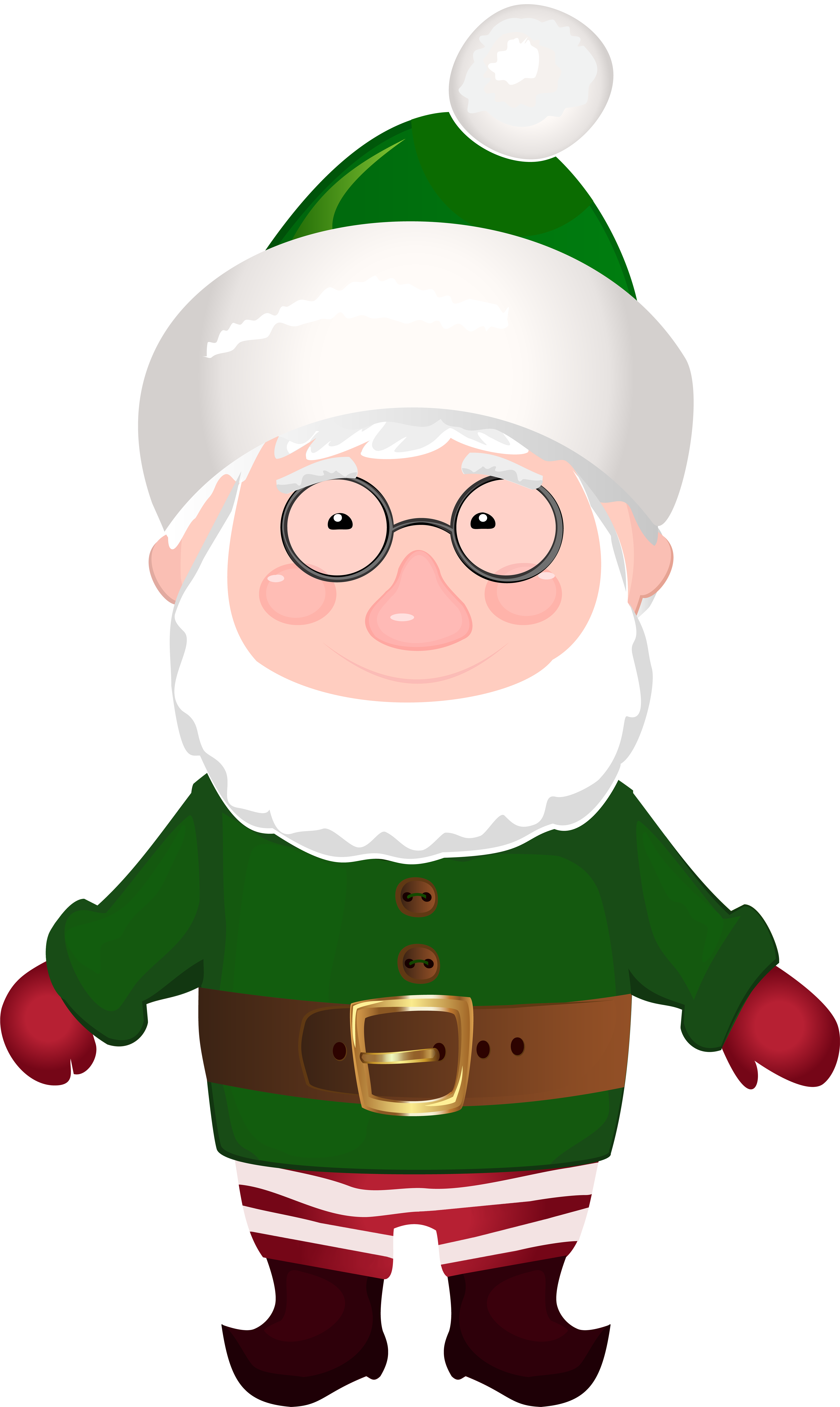 Green Clad Santa Claus Cartoon.png