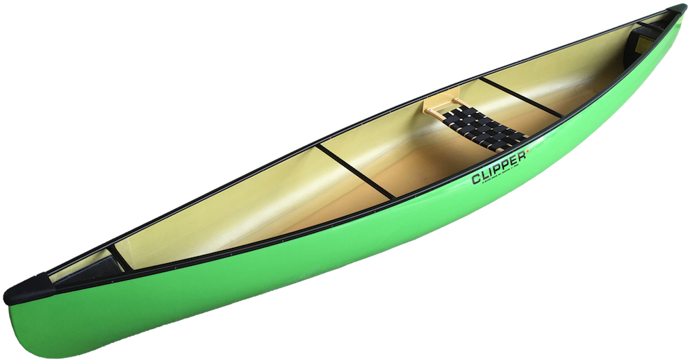 Green Clipper Canoe Isolated