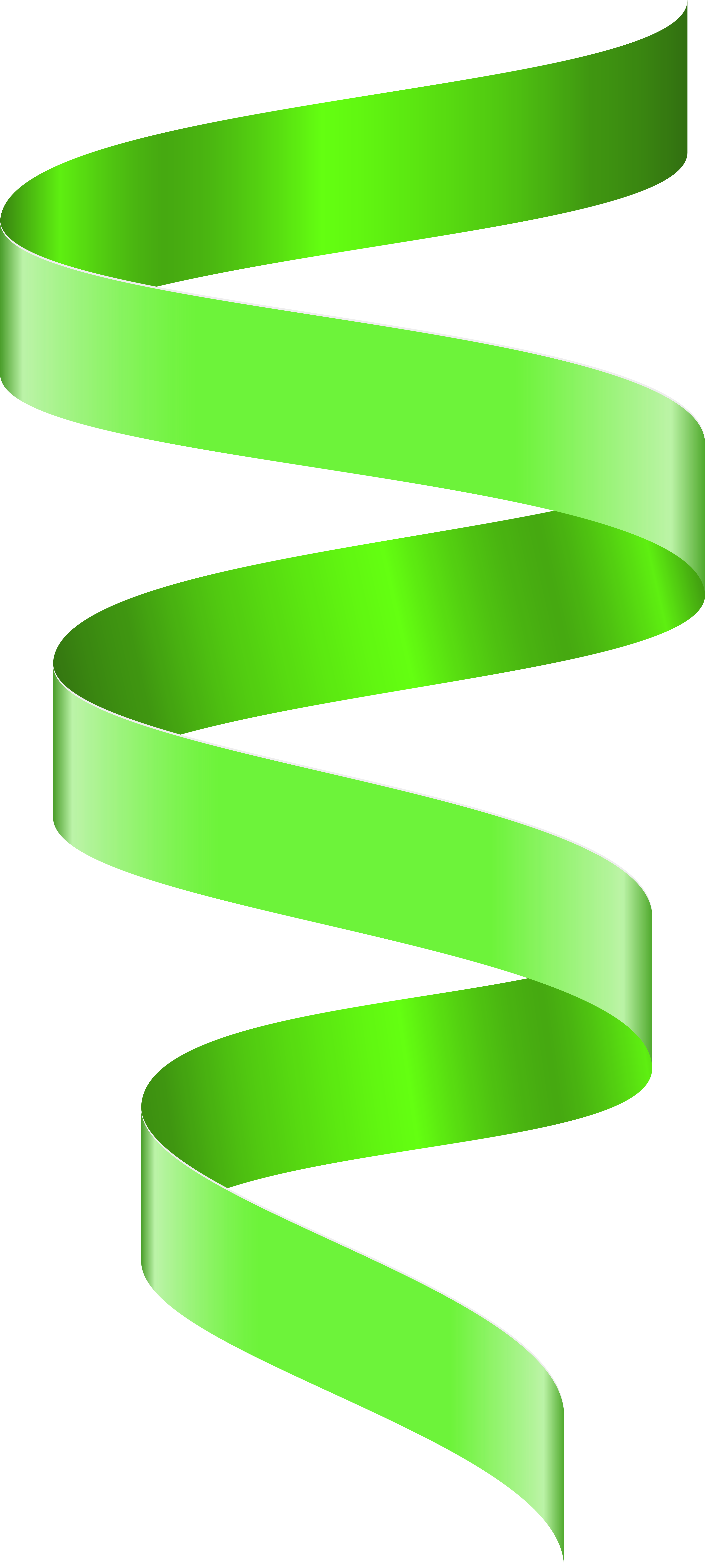 Green Curly Ribbon Graphic