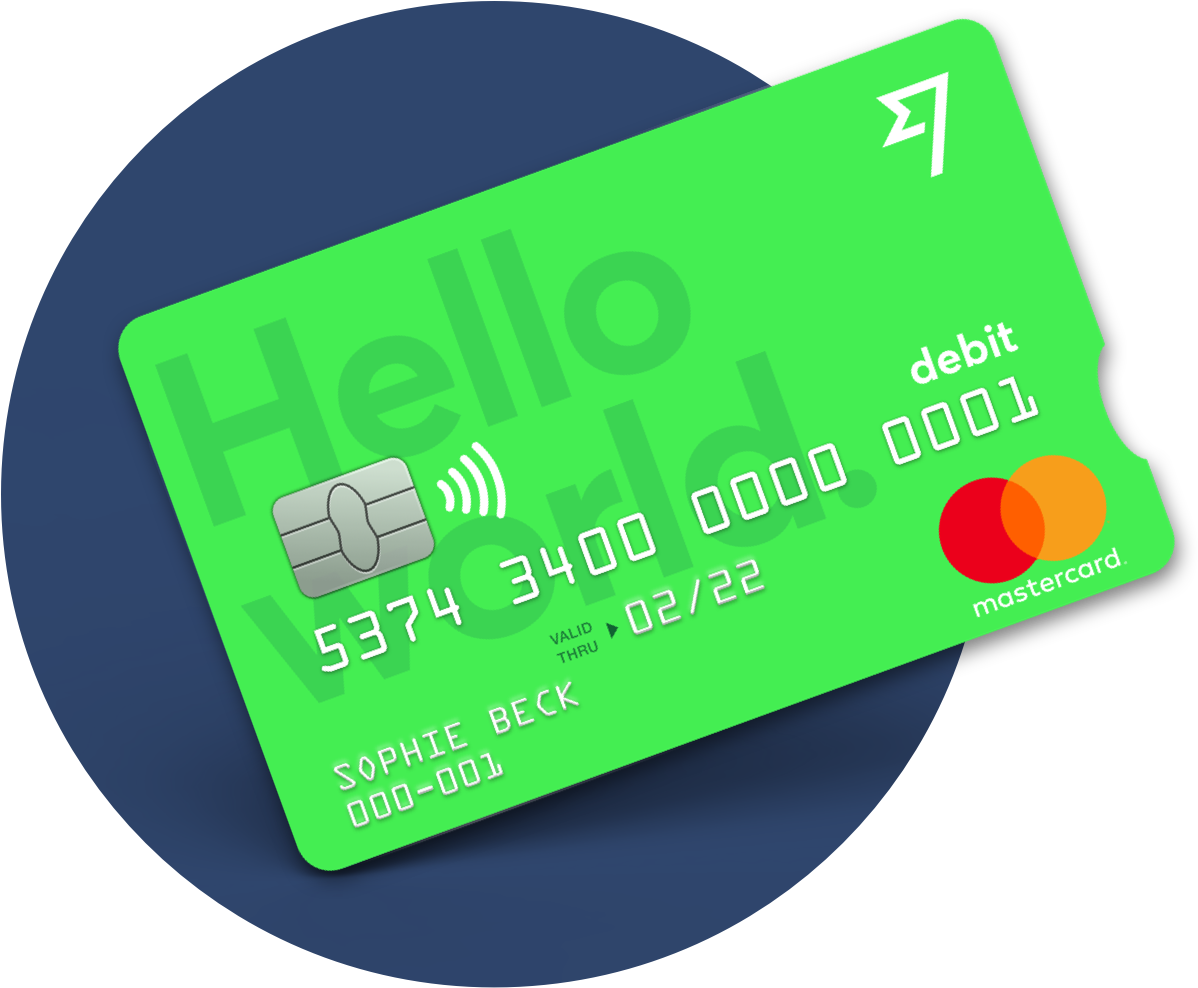 Green Debit Card Mockup