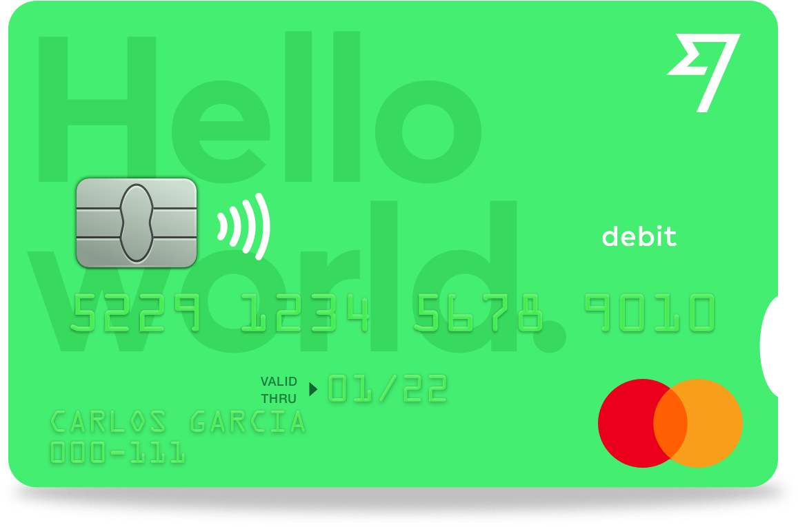 Green Debit Card Mockup