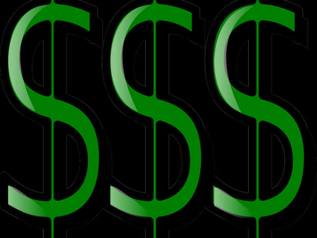 Green Dollar Signs Graphic