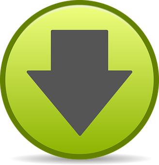 Green Download Button Icon