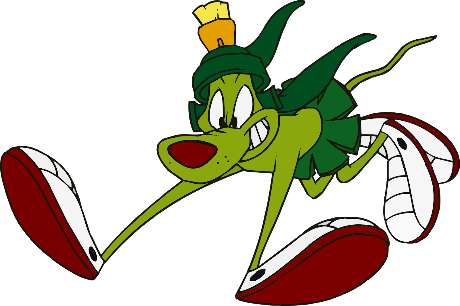 Green Duck Running Looney Tunes