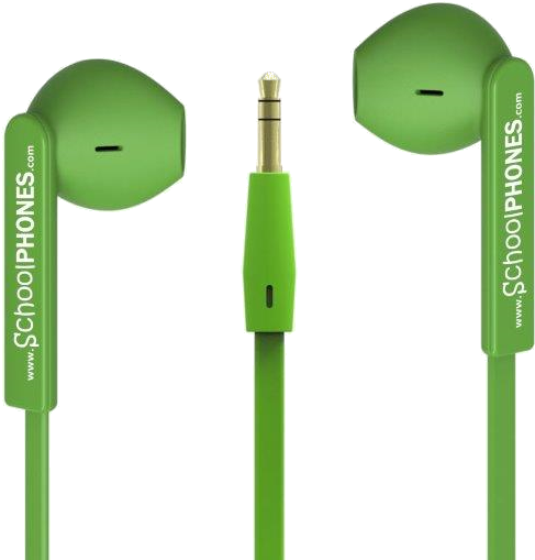 Green Earphoneswith Plug