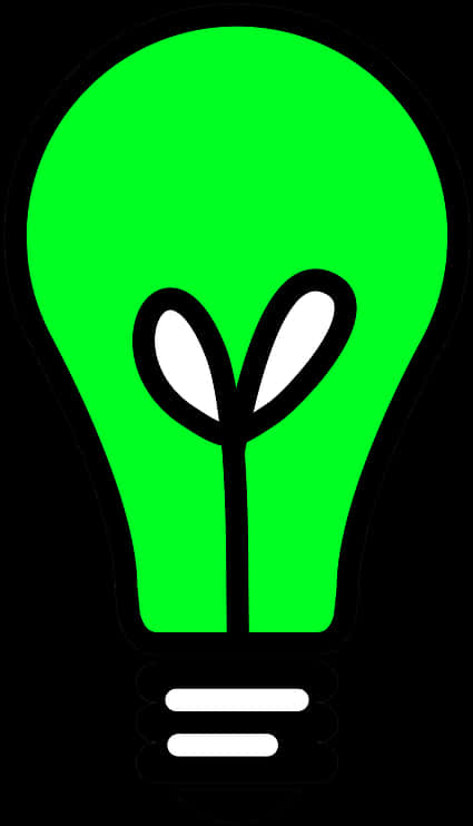 Green Eco Light Bulb Concept