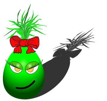 Green Egg Cartoon Character