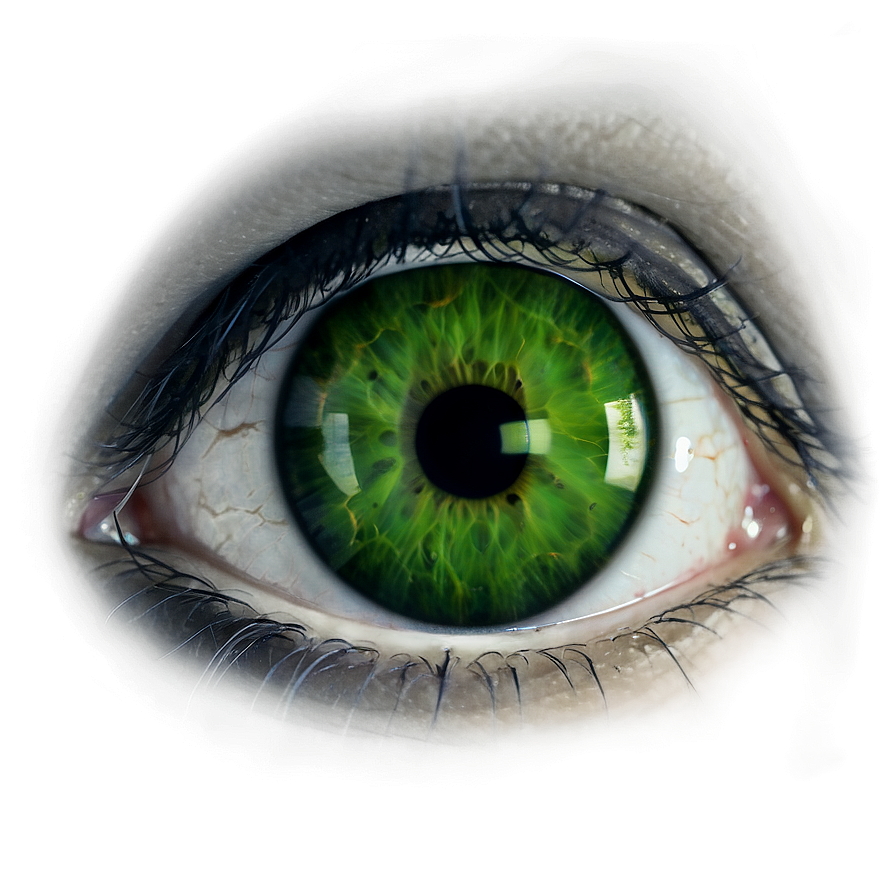 Green Eye Amidst Darkness Png Vdn