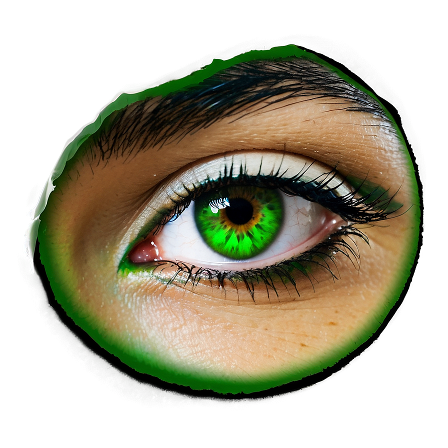 Green Eye Makeup Look Png 53