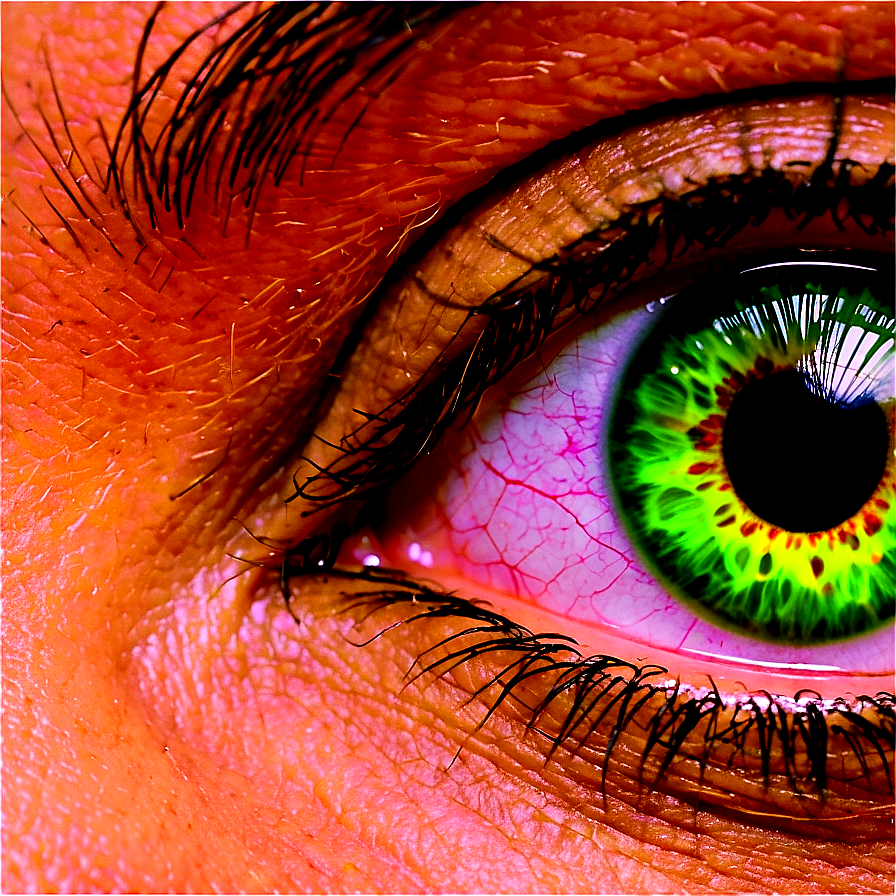 Green Eye With Colorful Surroundings Png 54