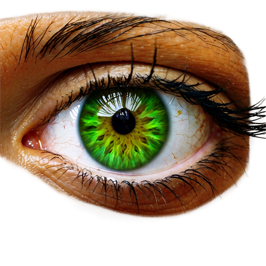 Green Eye With Colorful Surroundings Png Mnu3