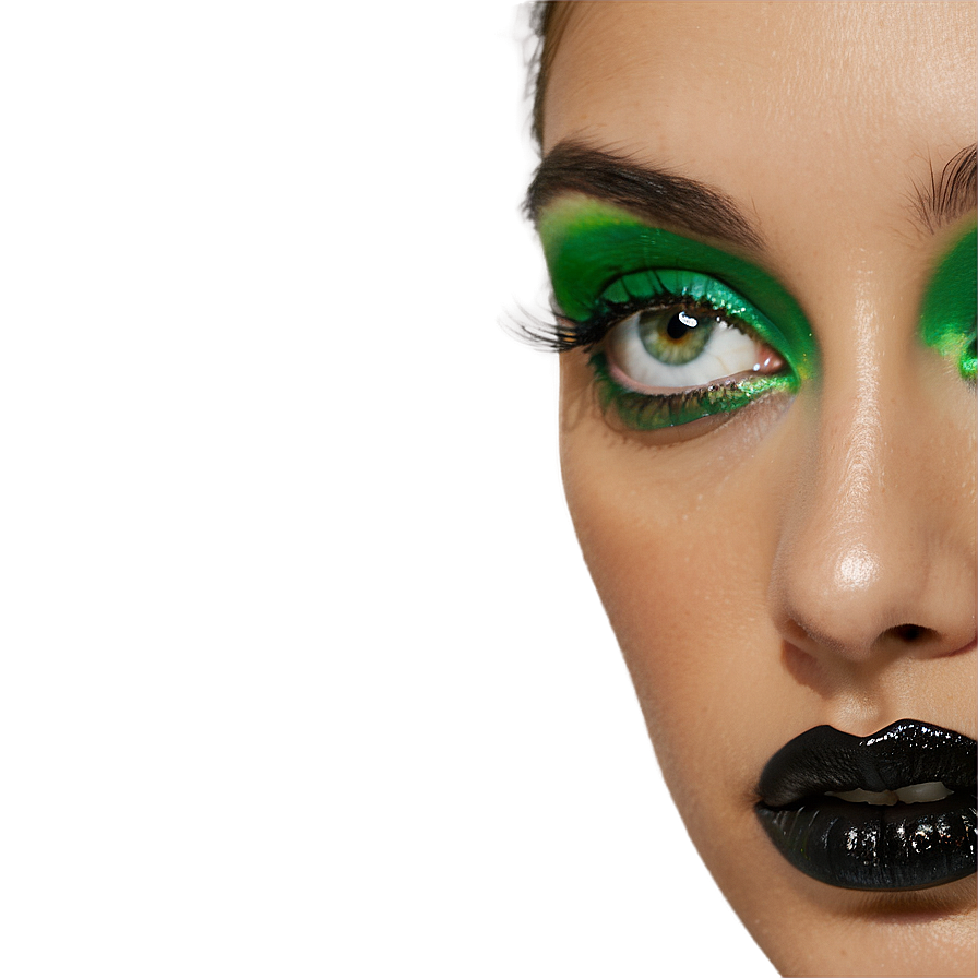 Green Eye With Dramatic Makeup Png 22