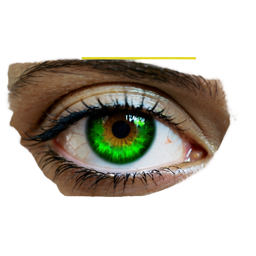 Green Eye With Eyebrow Png 06262024