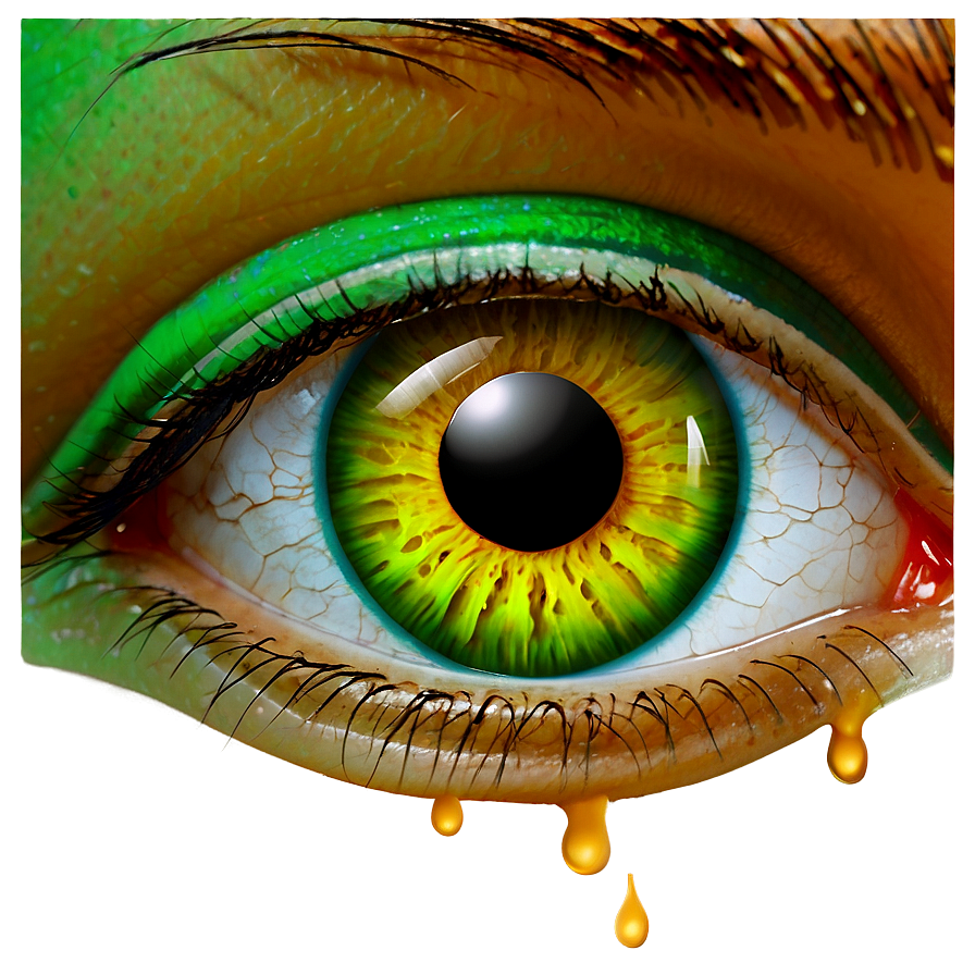 Green Eye With Tears Png 62