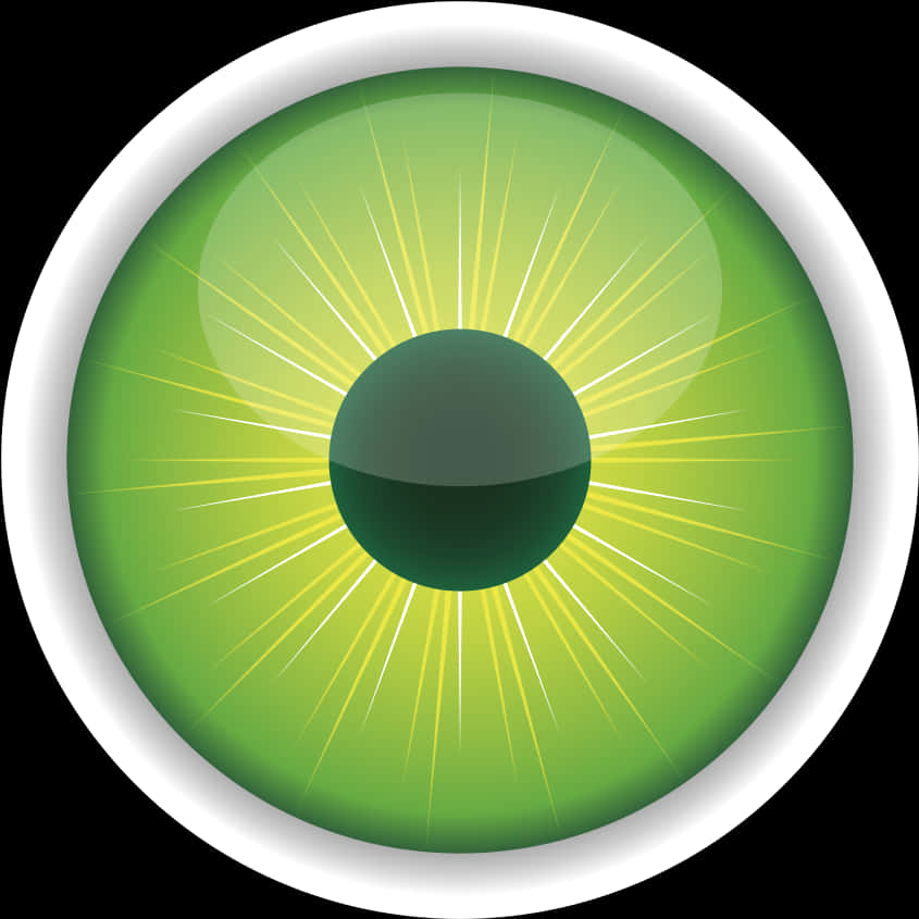 Green Eyeball Illustration