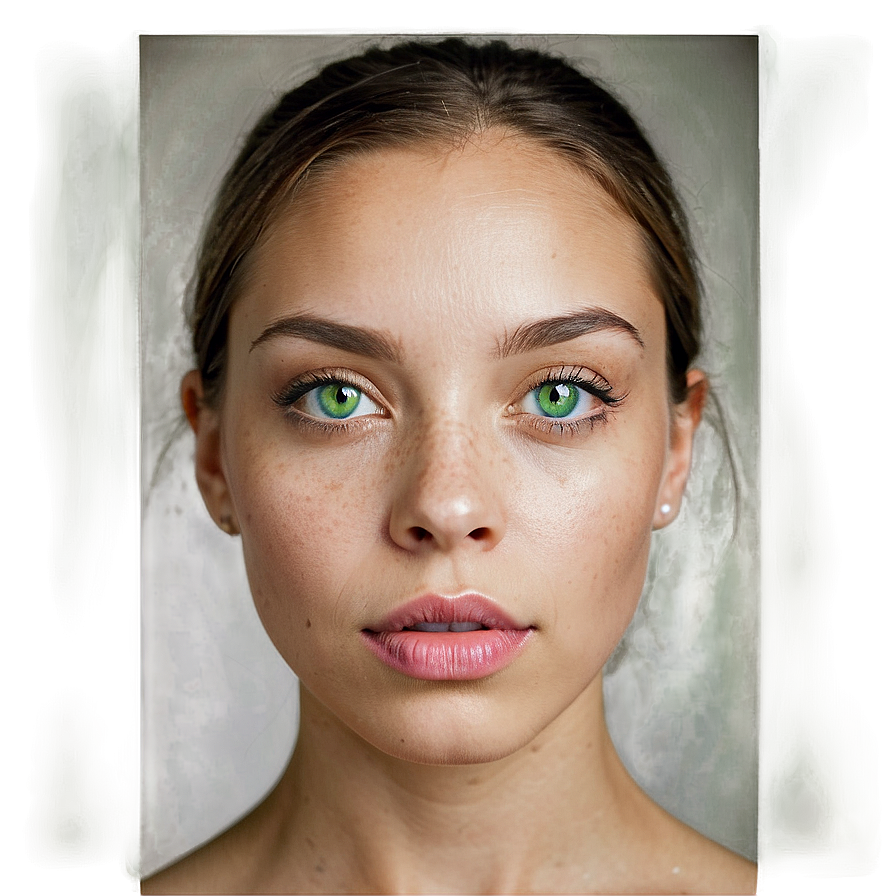 Green Eyed Beauty Portrait Png Uqx