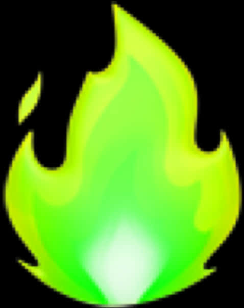Green Flame Emoji