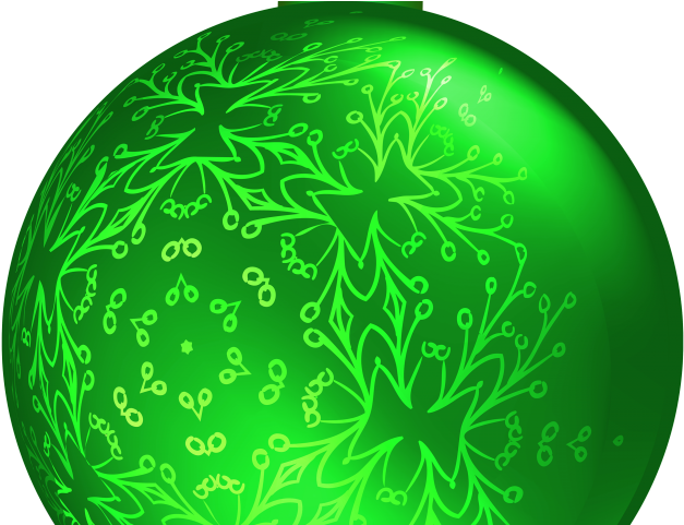 Green Floral Ornament Sphere Vector