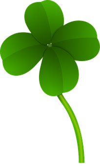 Green Four Leaf Clover Graphic