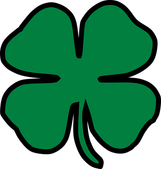 Green Four Leaf Clover Graphic