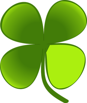 Green Four Leaf Clover Illustration