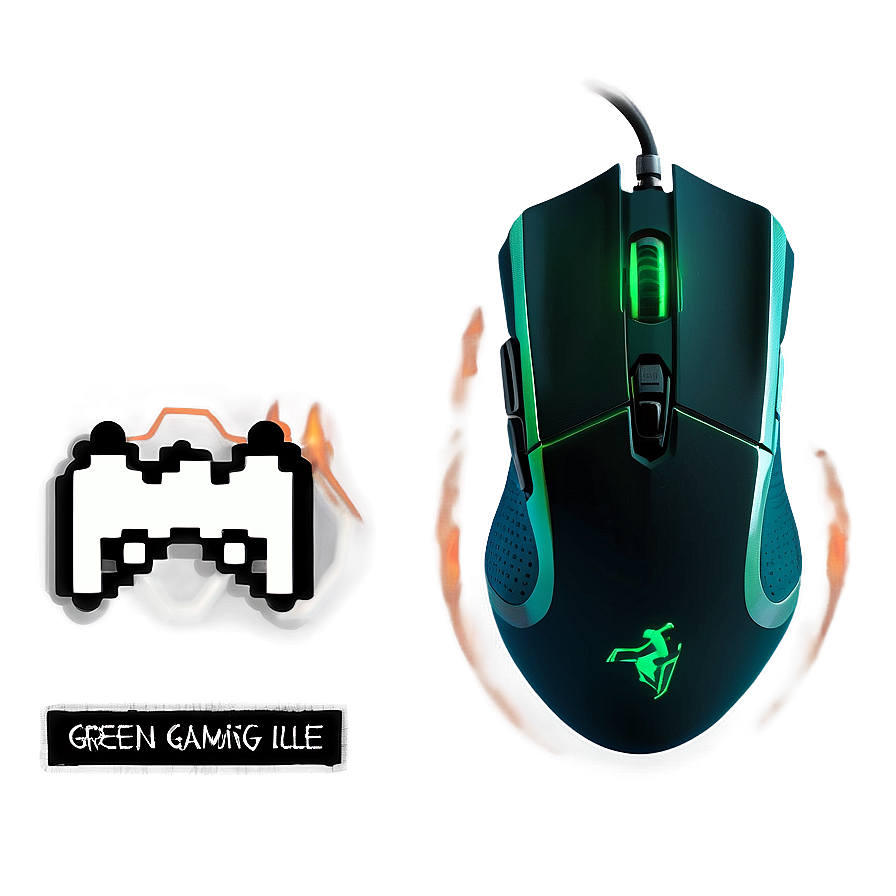 Green Gaming Mouse Png Kbh