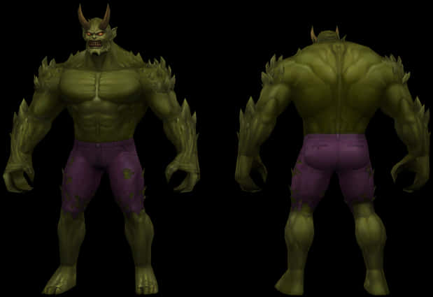 Green Goblin Monstrous Form Frontand Back