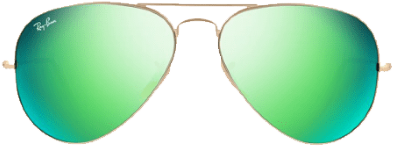 Green Gradient Aviator Sunglasses