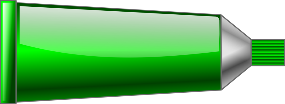 Green Gradient Tube3 D Render