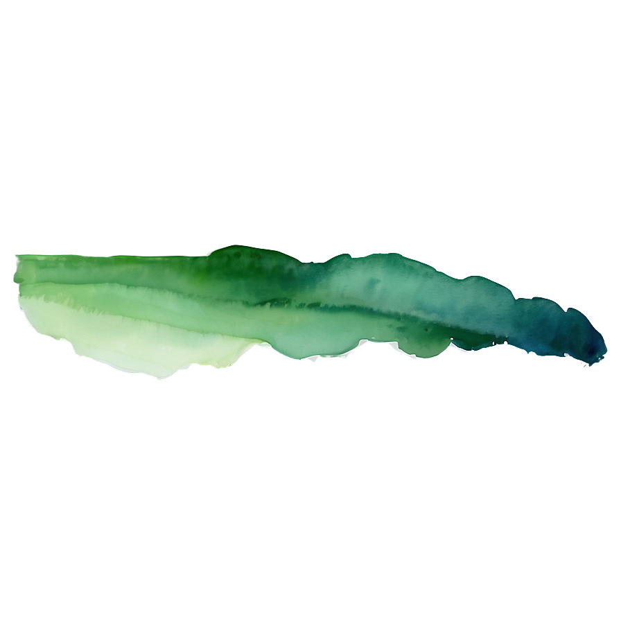 Green Gradient Watercolor Streak Png 79