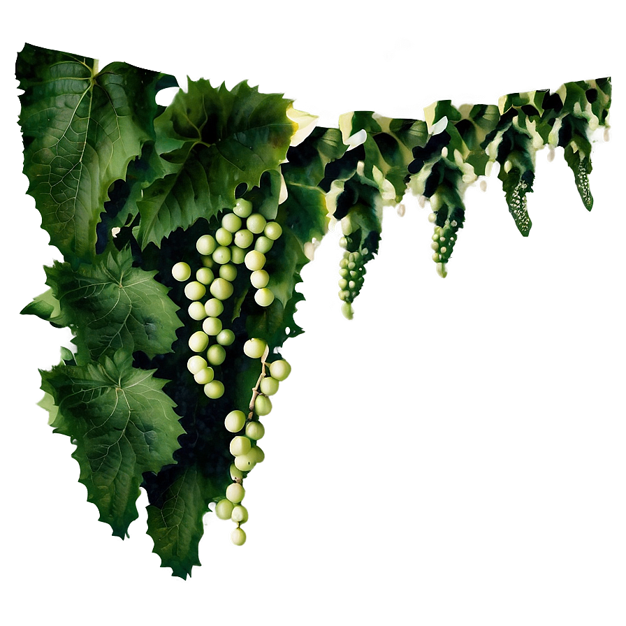 Green Grape Vine Cluster