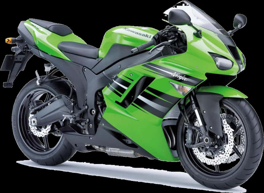 Green Kawasaki Ninja Motorcycle