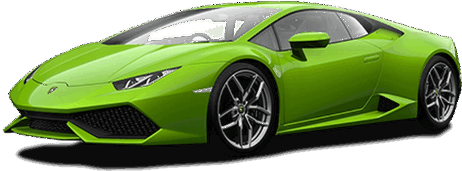 Green Lamborghini Huracan Evo Side View