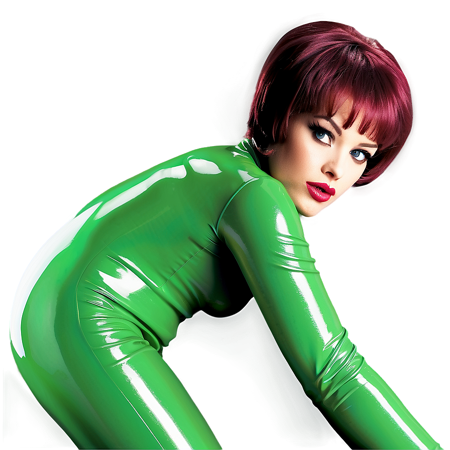 Green Latex Catsuit Png 99