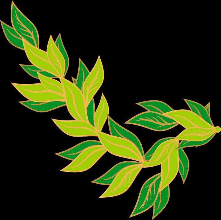 Green Leaf Branch Graphic