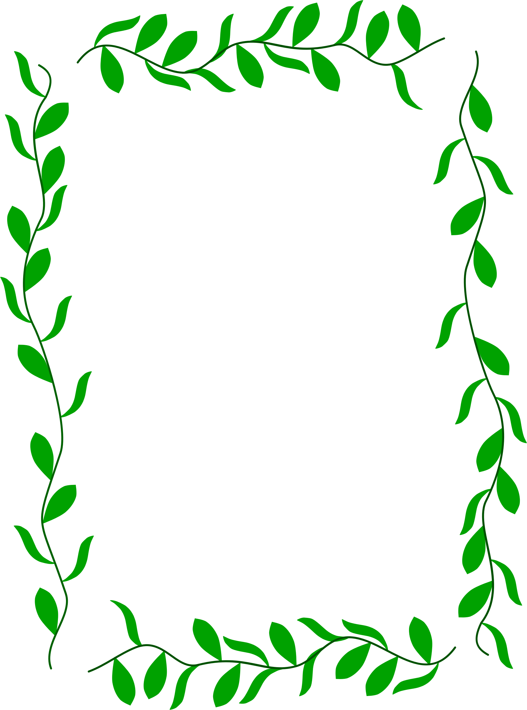 Green Leaf Frame Design