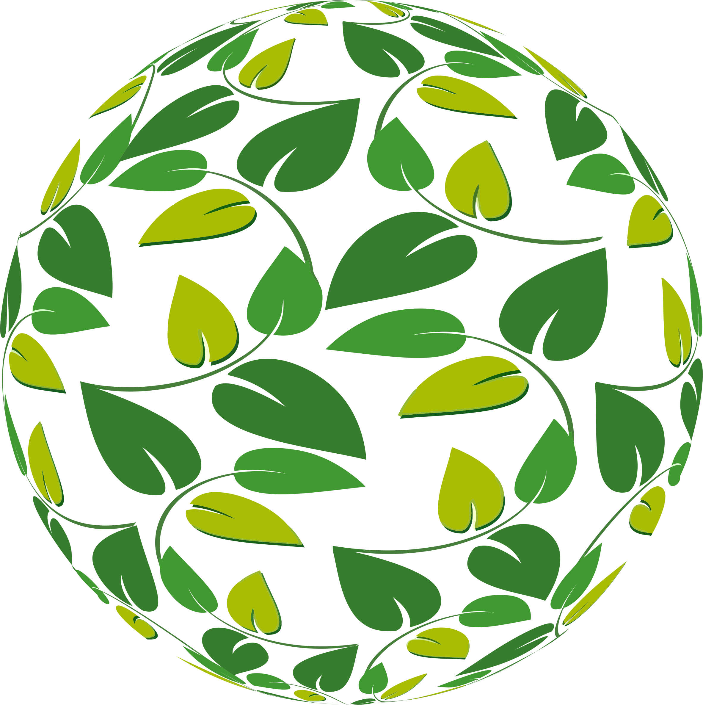 Green Leaf Sphere Pattern