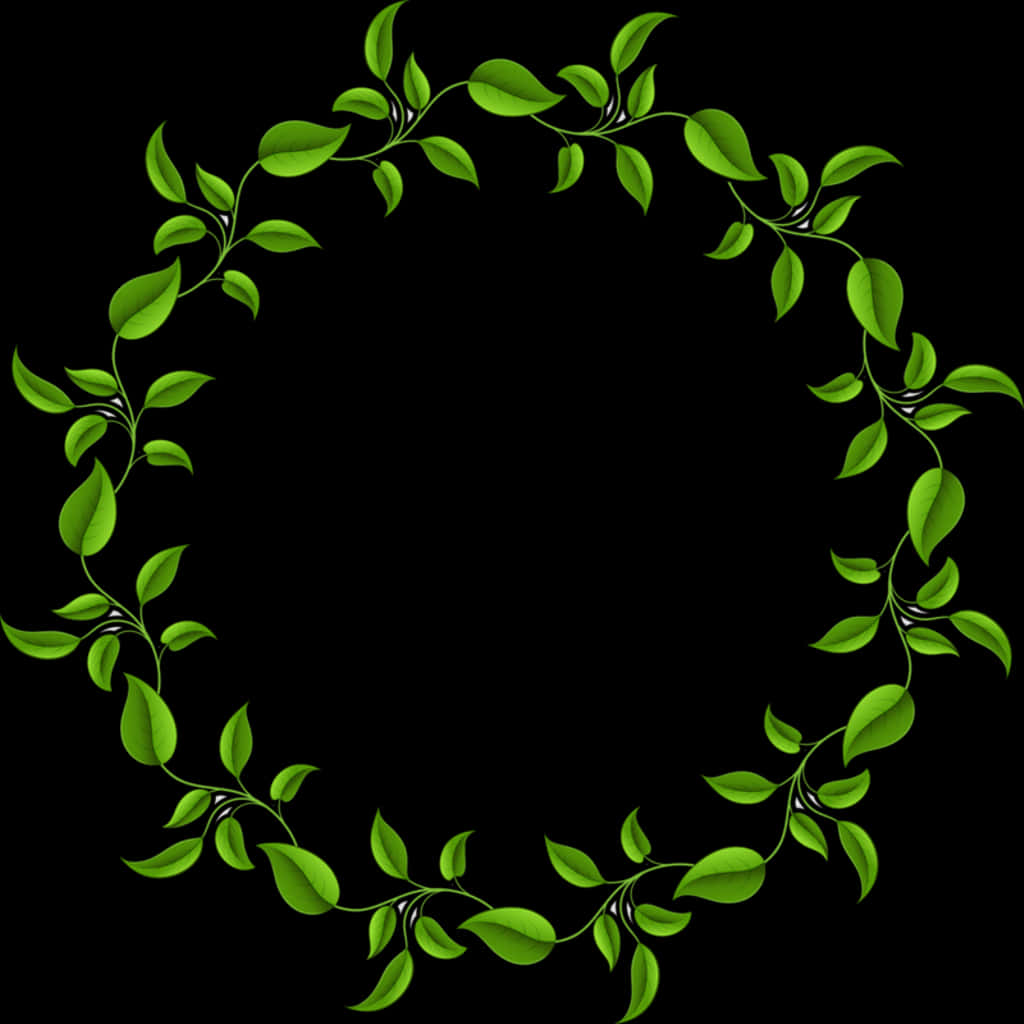 Green Leaf Wreath Clipart