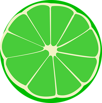 Green Lime Slice Graphic