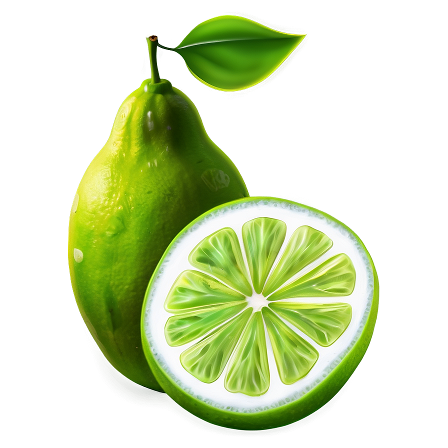 Green Lime Slice Png 06132024