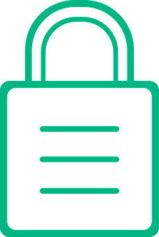 Green Lock Icon Graphic